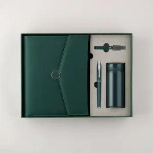 Elegant Bottle Green Corporate Gift Set – Power, Style & Sustainability in One