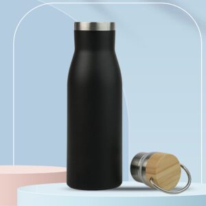 Stainless Steel Flask with Wooden Cap - Spring